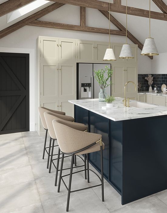 camden framed ledged and braced door in kitchen