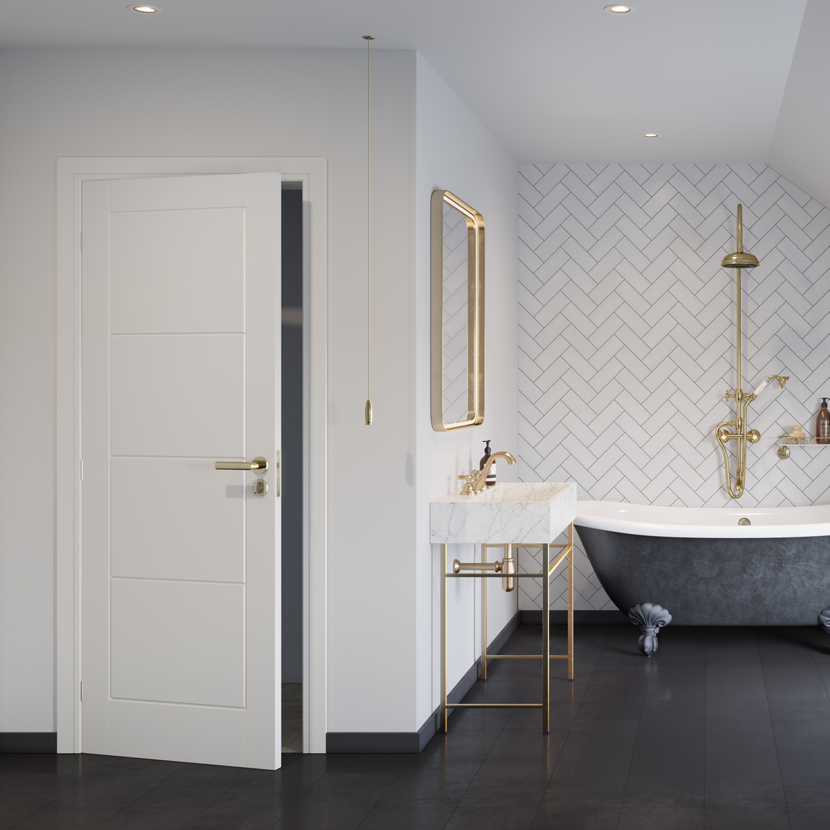 alton ladder door fd30 in bathroom