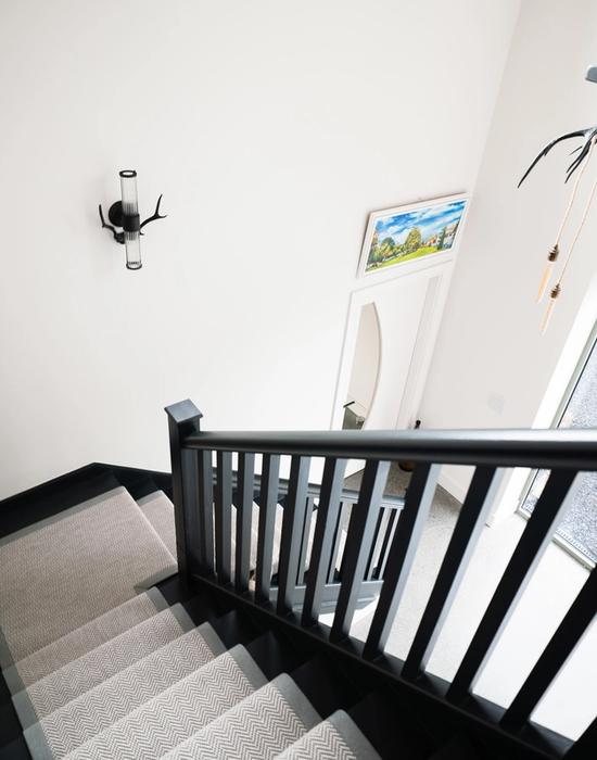 softwood stairs with plain square softwood banister 2