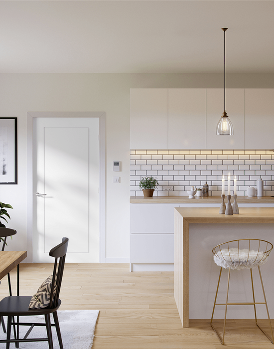 atlanta moulded 1 panel door in kitchen