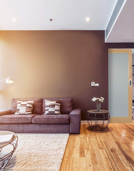 rushmore oak etchglass clear border pre finished in living room