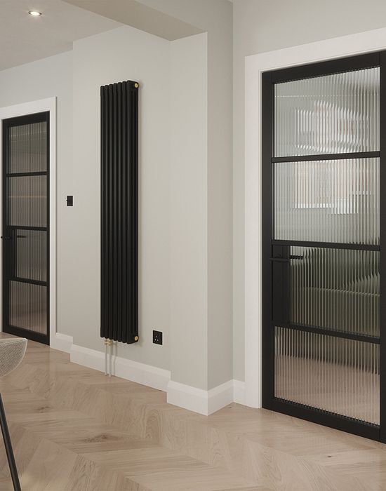portland 4 lite reeded glazed door in kitchen 2