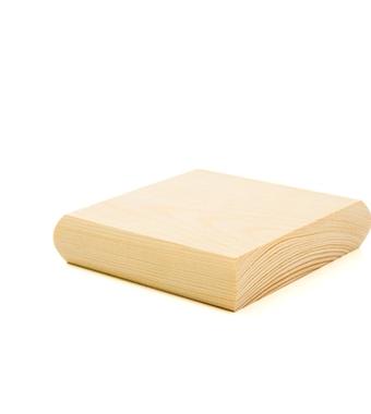 Newel Caps 25mm Red Deal Softwood Flat Cap