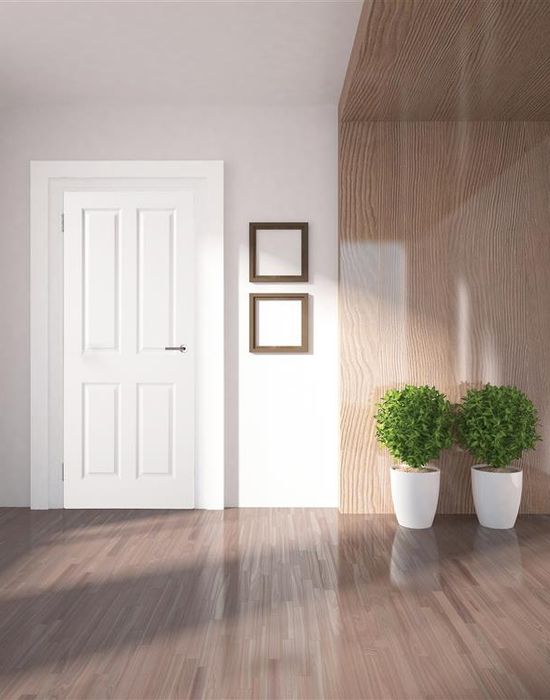 shannon moulded 4 panel smooth door in living room