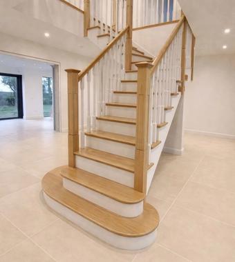 Softwood cut string stairs with oak treads softwood cut string stairs oak