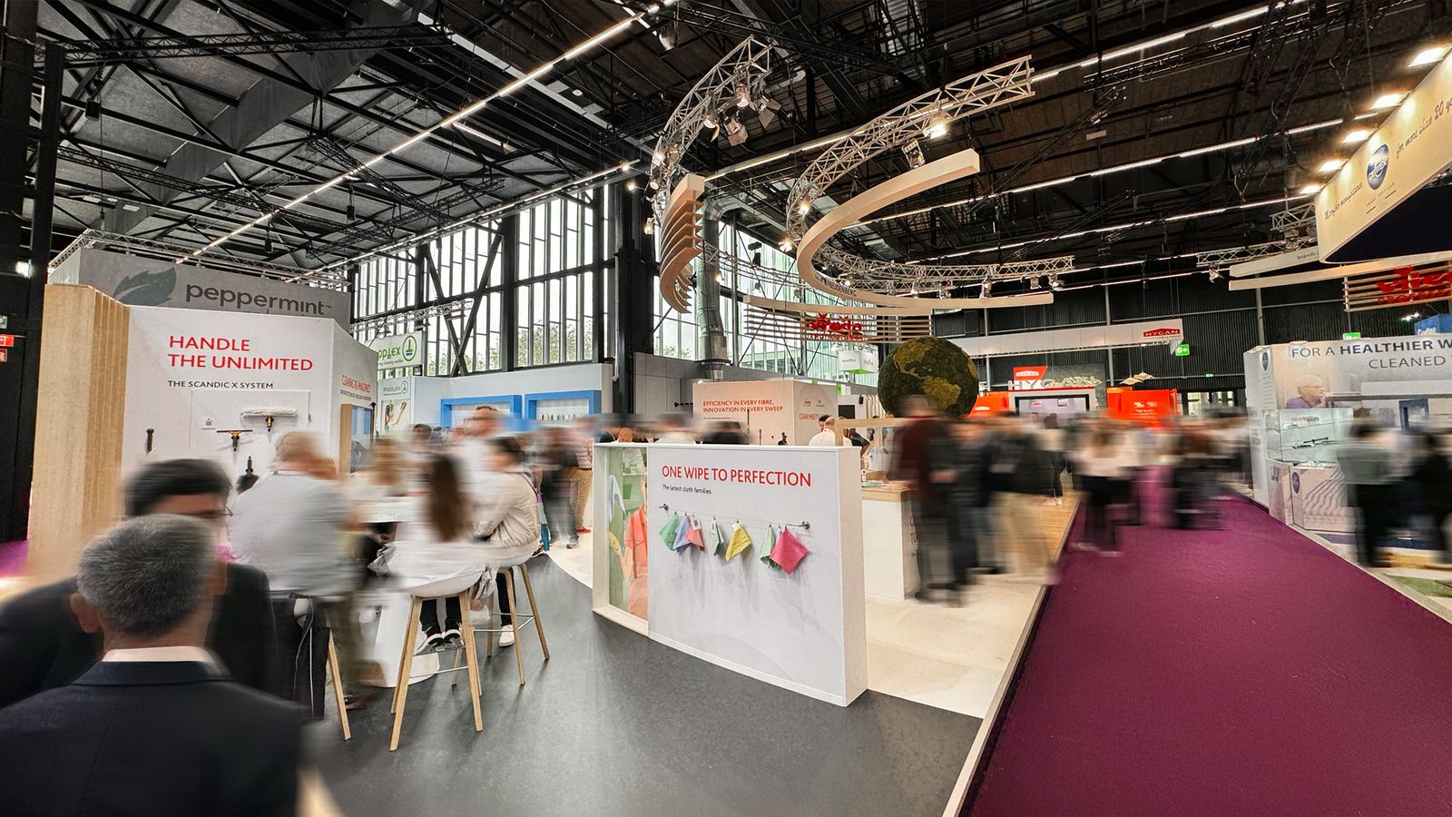 Sustainable product showcase at the stand