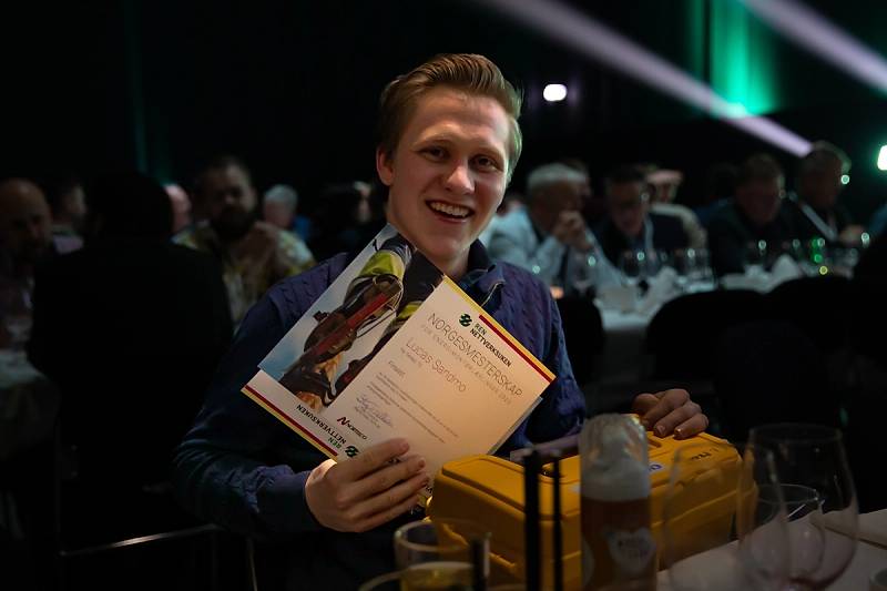 Bilde av norgesmester Lucas Sandmo under Nettverksfest 2023