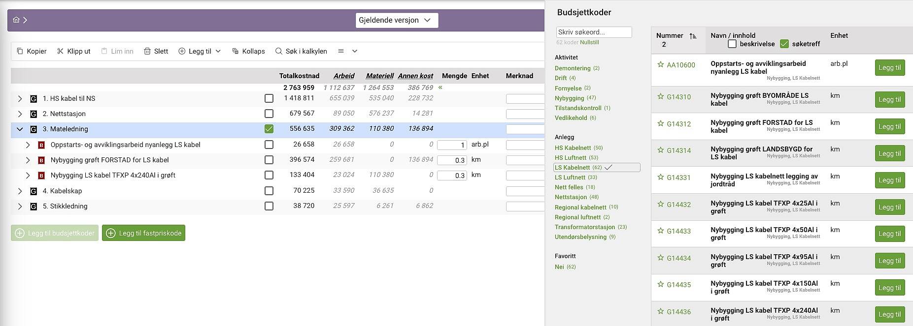 Skjembilde viser budsjettkoder