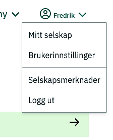 Illustrasjon som viser profilmenyen på Min Side