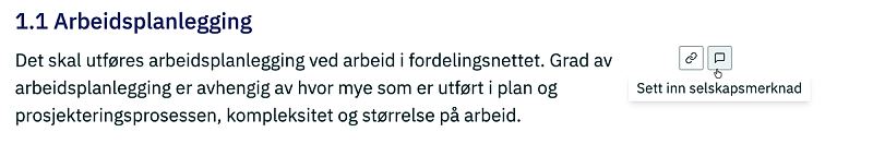 Illustrasjon hvordan man setter inn selskapsmerknader