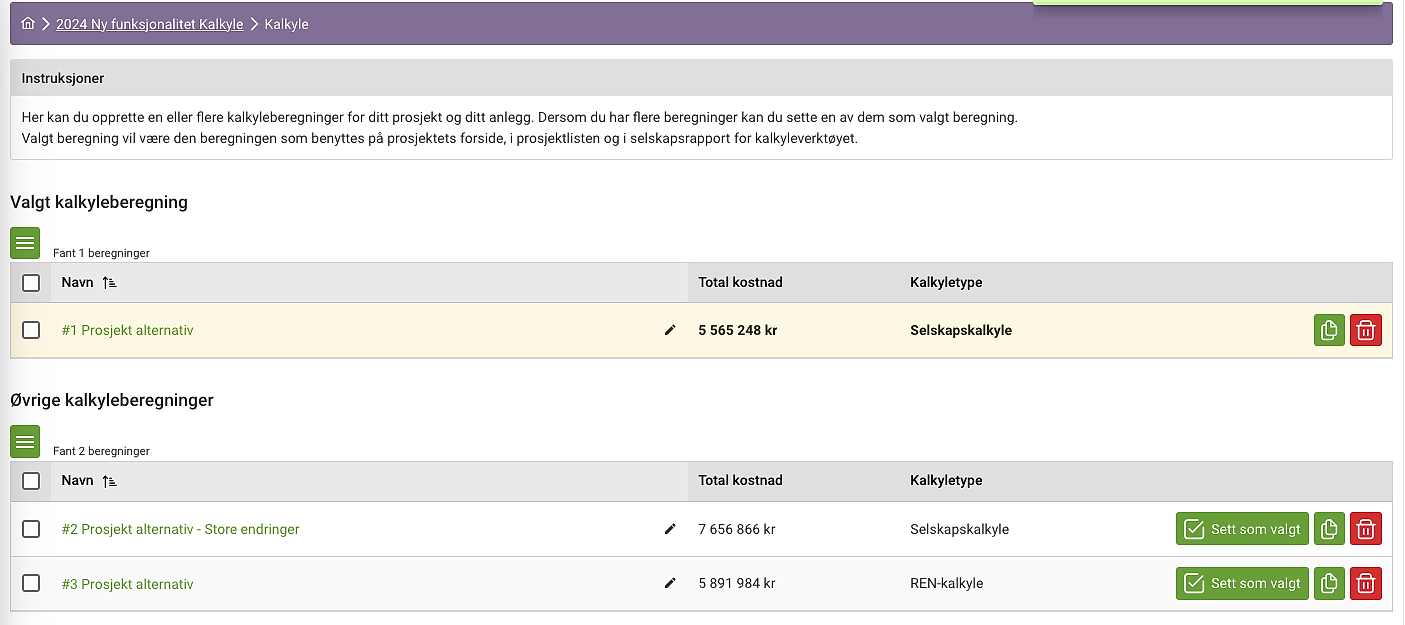 Skjermbilde fra verktøyet