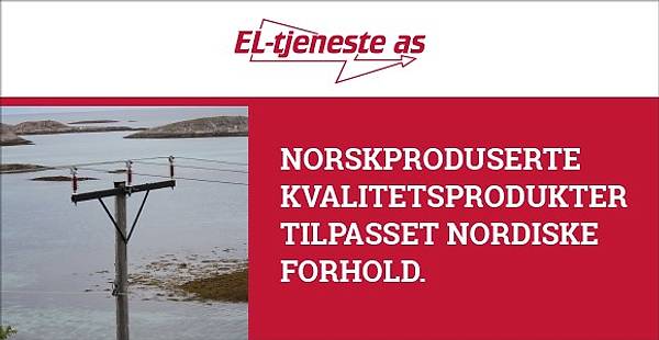 Bildet viser logo til EL-tjenester og teksten Norskproduserte kvalitetsprodukter tilpasset nordiske forhold