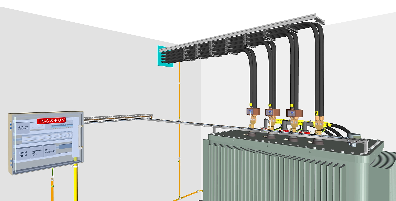 Ferdig ombygd TN-C-S anlegg f inkludert merking