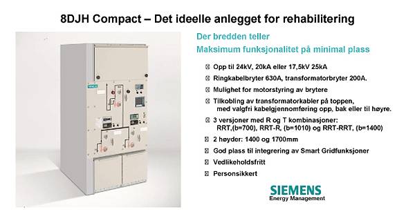 Annonsen viser bilde av anlegget 8JH Compact og en beskrivelse av det