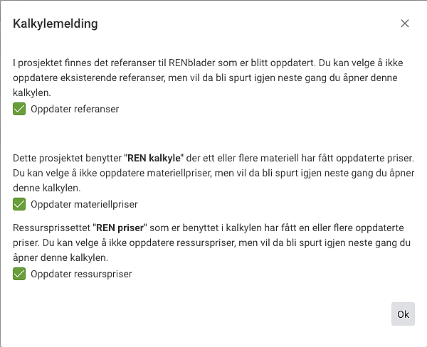 Skjermbilde fra kalkyle-verktøyet
