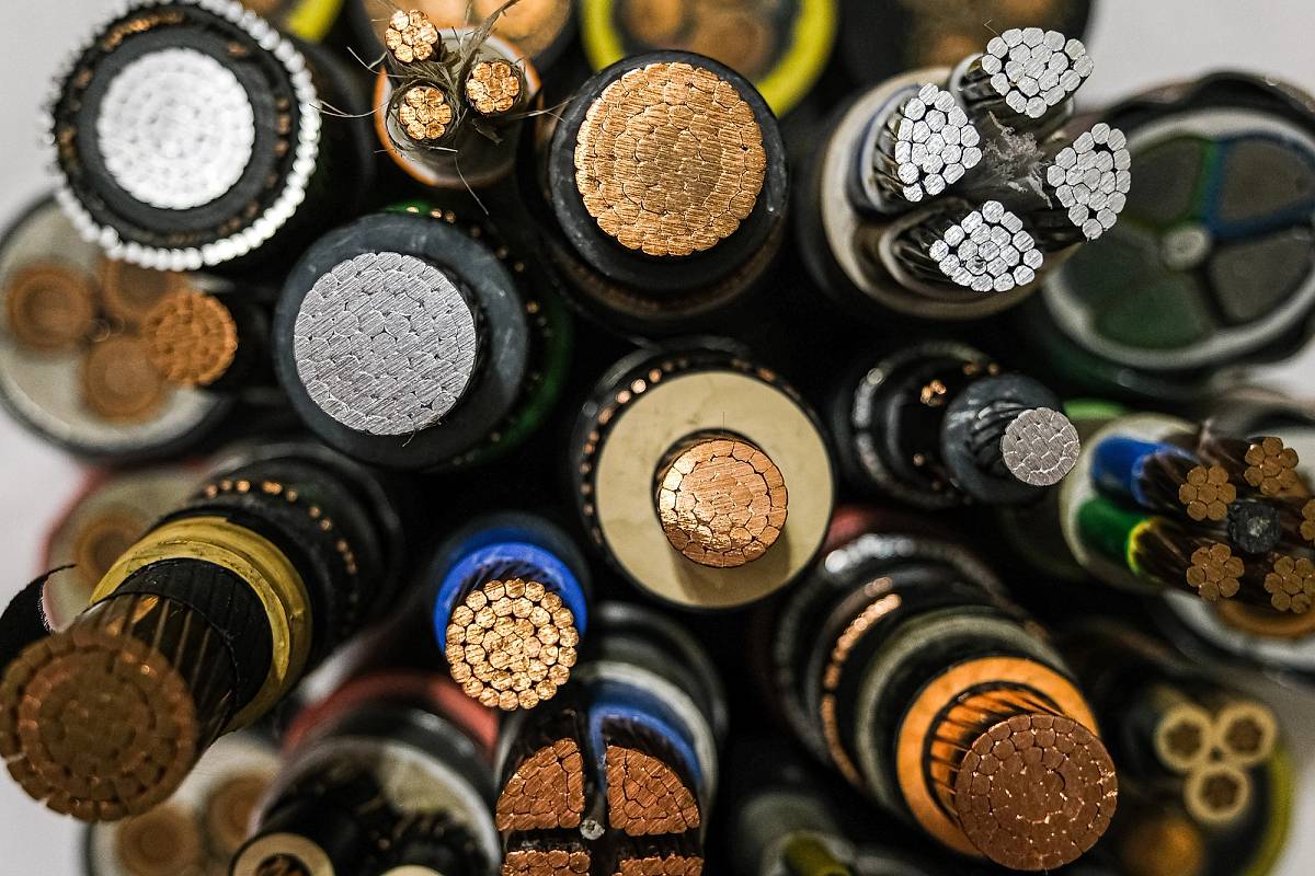 Cross section of high-voltage cable High quality photo