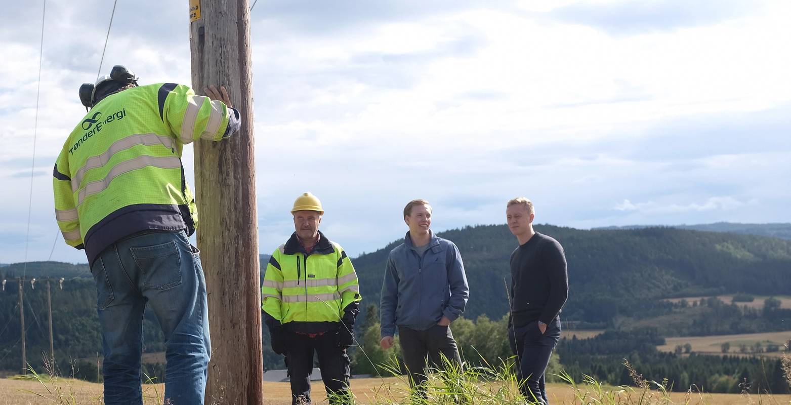 Bildet viser inspeksjonsrunde med TrønderEnergi Nett AS (TEN)