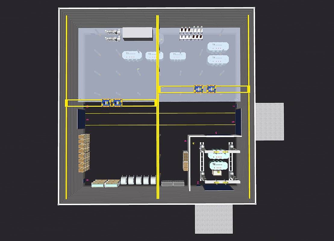 Illustrasjon viser lager ovenfra på Stord