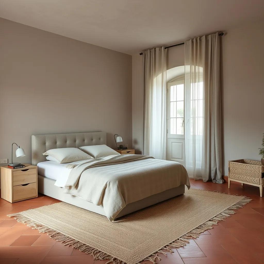 Calm inspirational bedroom, bastide, muted palette