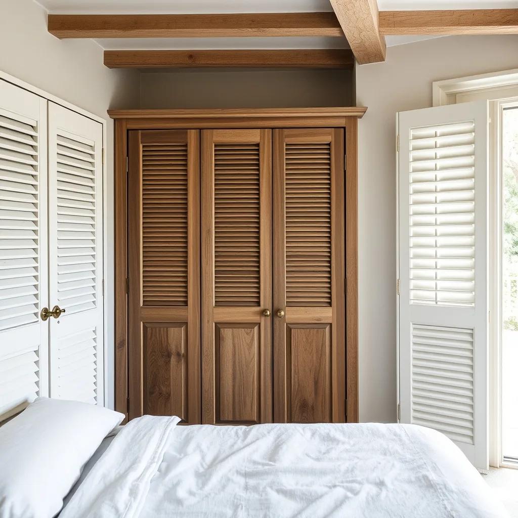 Chambre d amis d inspiration, lin et volets