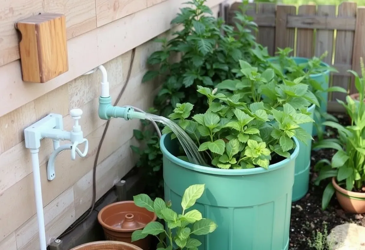 Recogiendo agua de lluvia: iniciativa sostenible