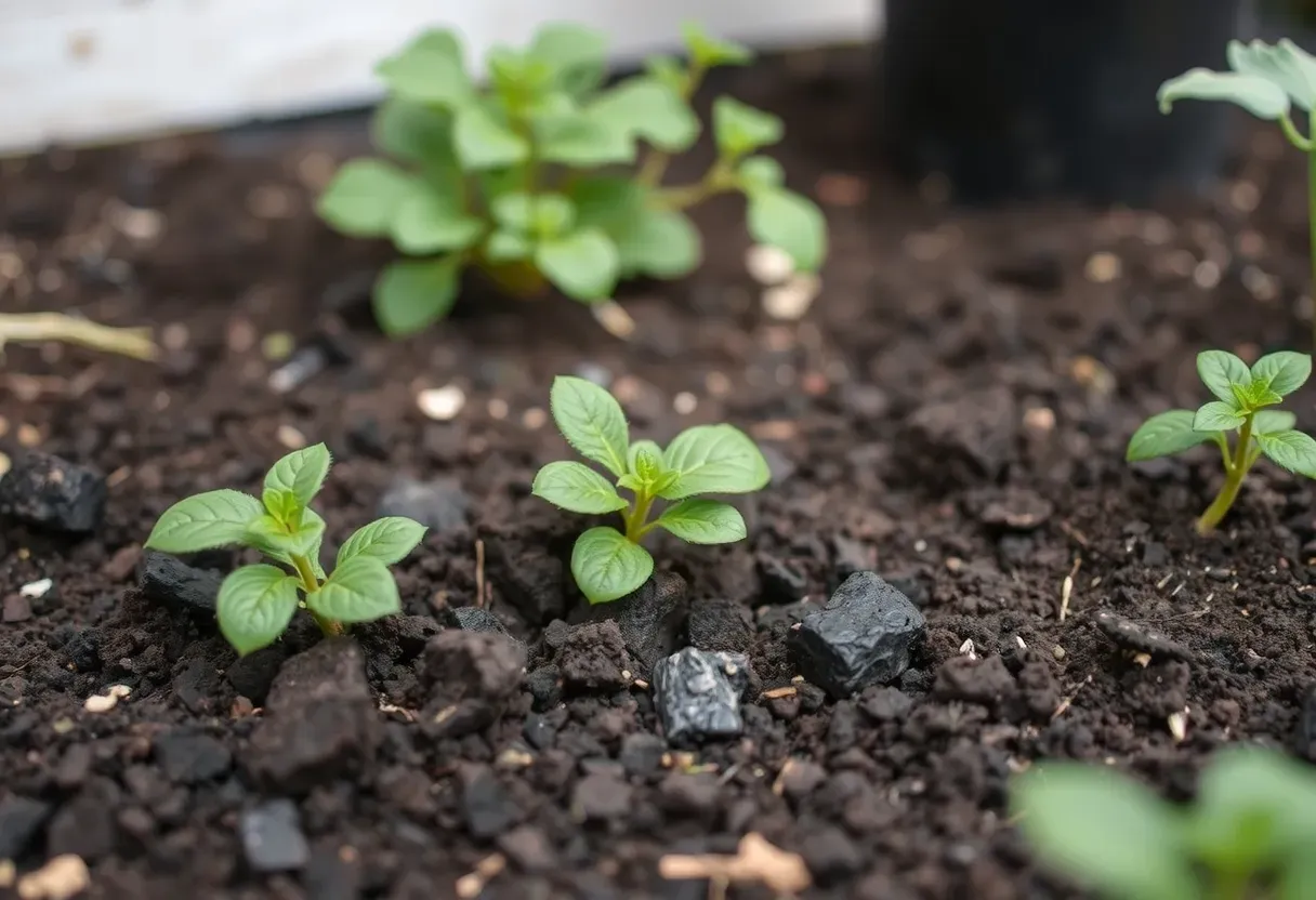 Beneficios del carbón vegetal en jardinería