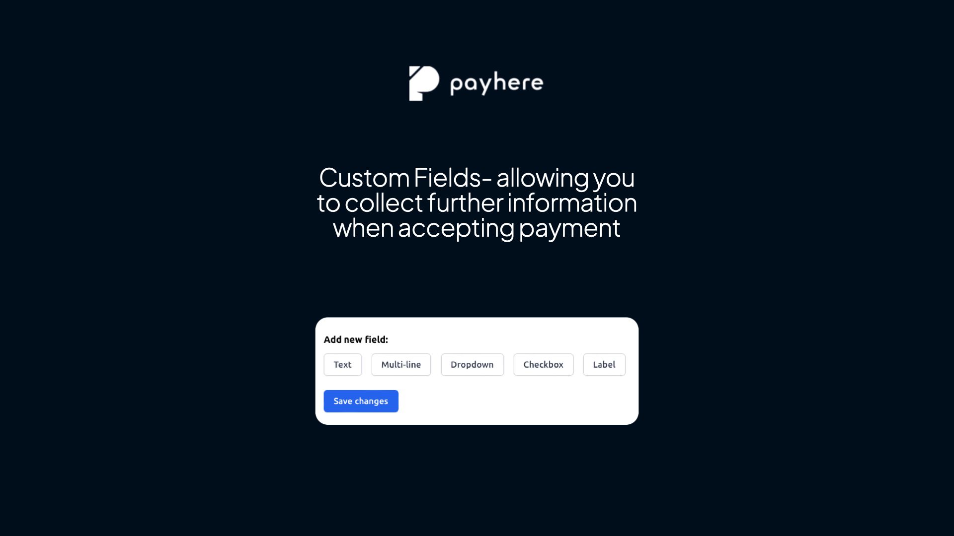 Using custom fields to collect more information