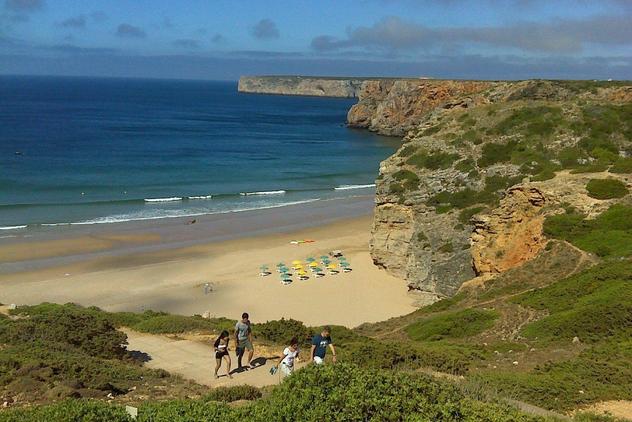 Along the coast bike tour - secluded beach