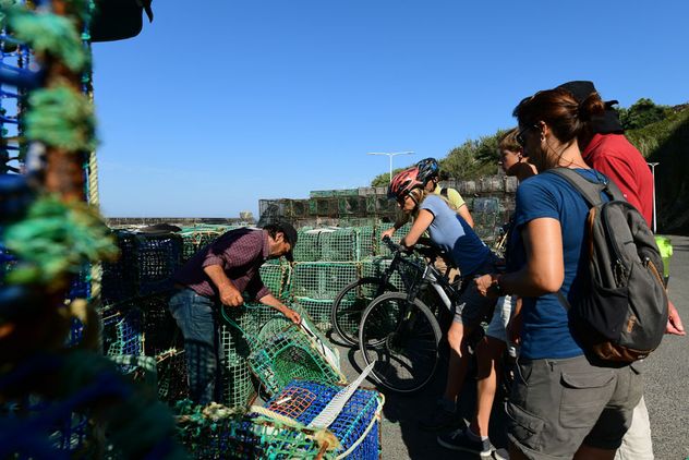 Along the coast bike tour - local fishermen