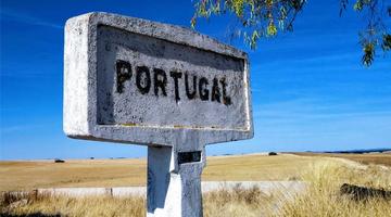 cycling on border of Spain and Portugal