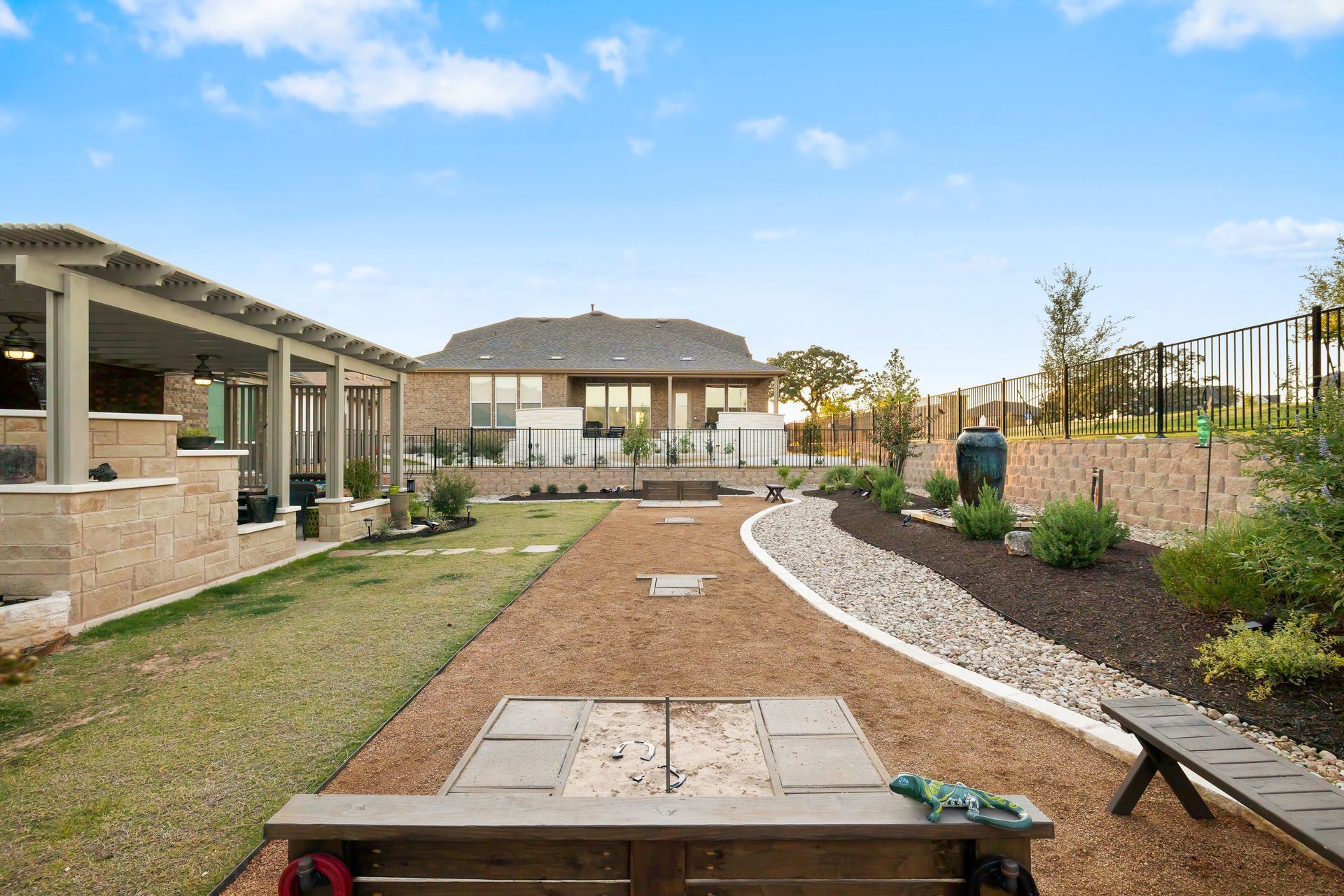 Backyard Bocce Court & Patio