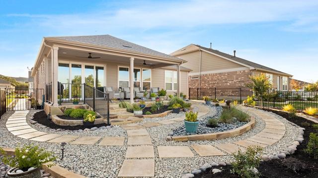Curved Flagstone Walkway & Rock Beds