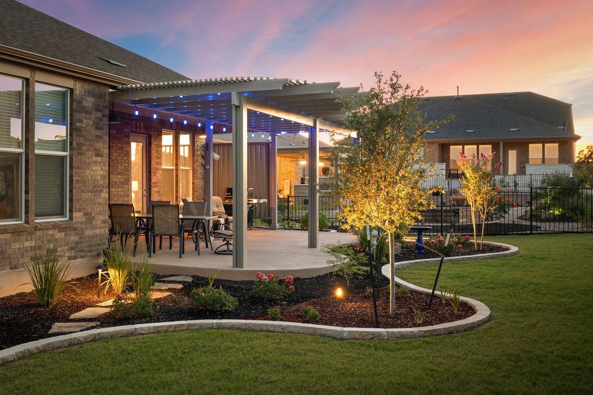 Backyard Pergola & Landscape Lighting