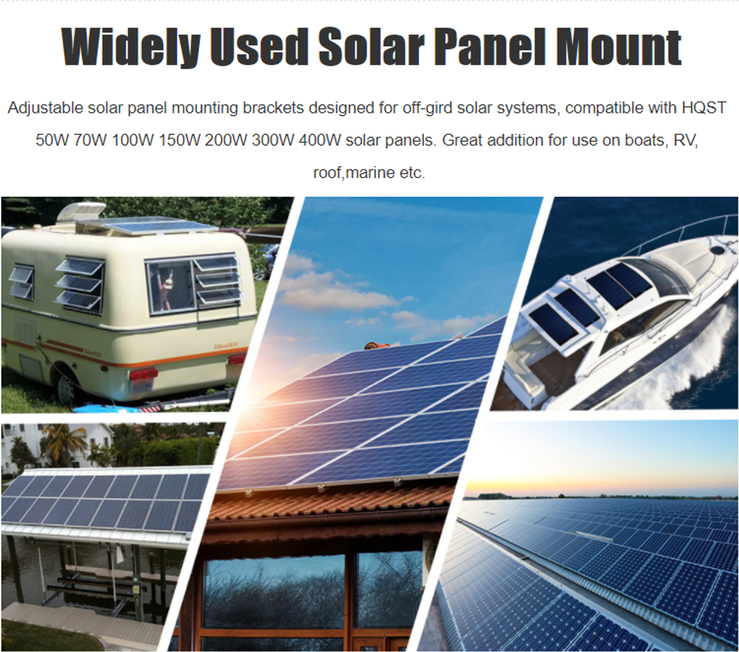 Aluminum solar panel spoiler bracket product photo