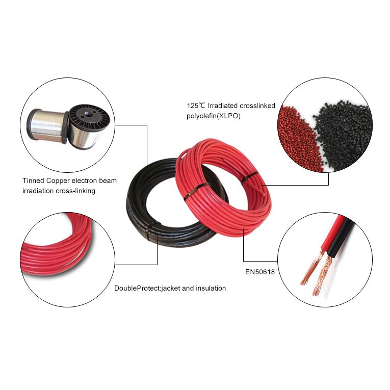 Certificated solar power cable 1x6mm2 copper pv electrical solar wire cable - View 2