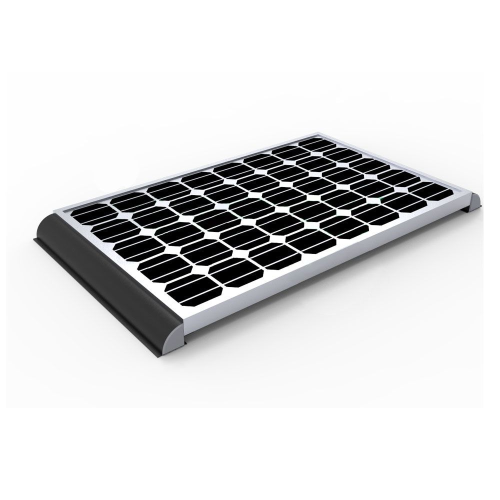 Customized Length Aluminum Solar Panel Spoiler Black Mounting Brackets