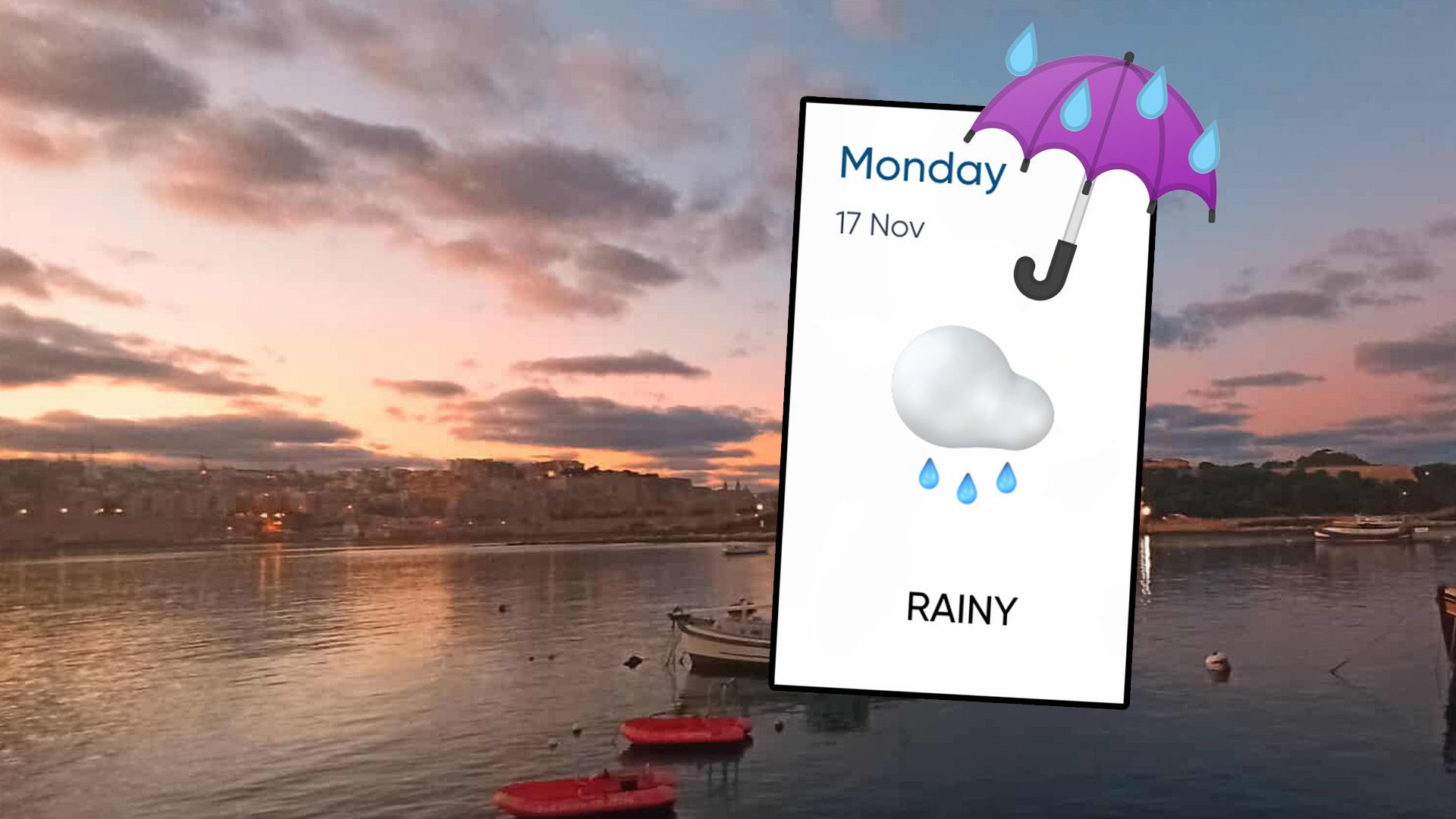Malta to Experience Rain Showers All Next Week