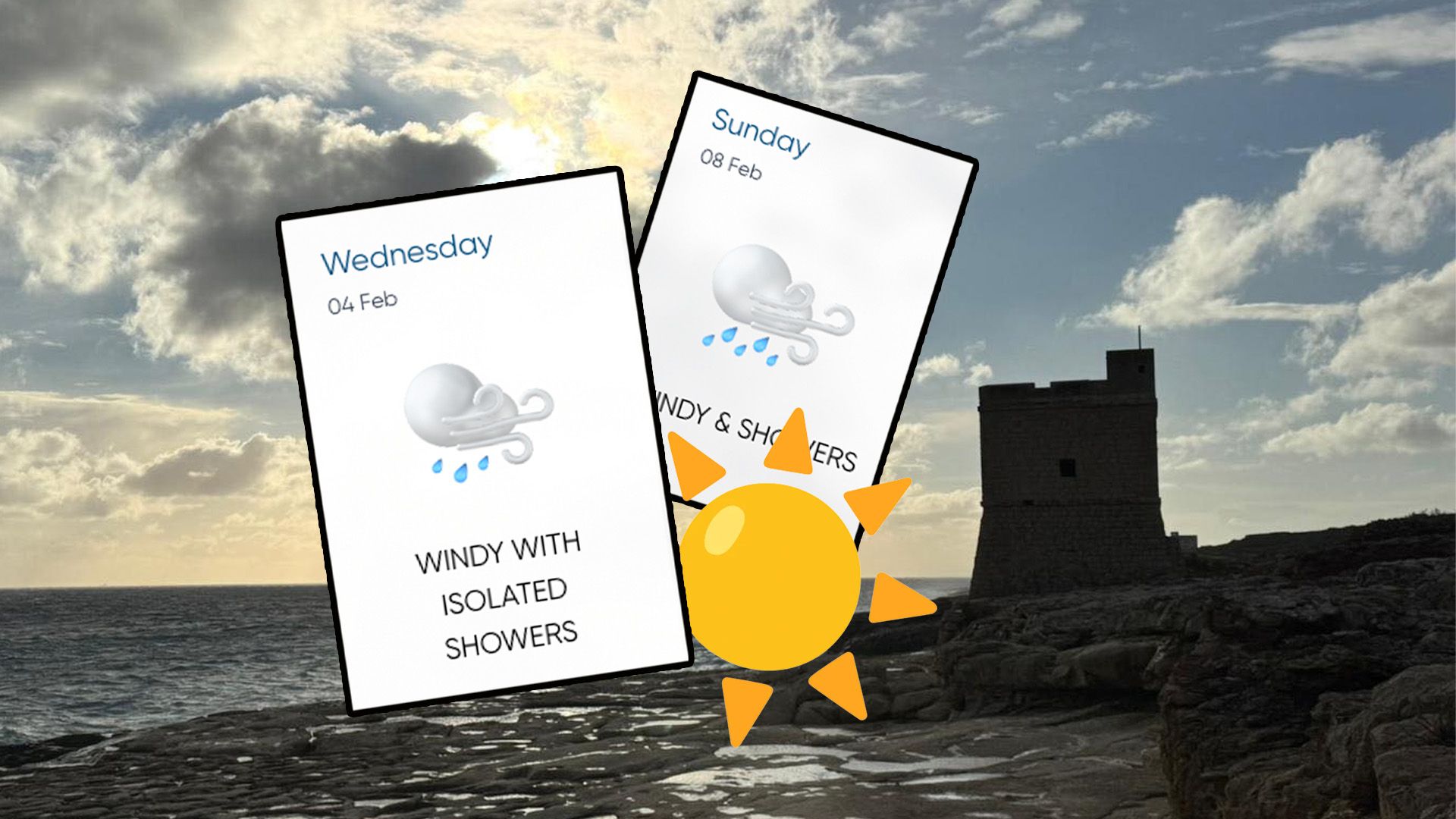 Midweek and Weekend Rain Showers for Malta