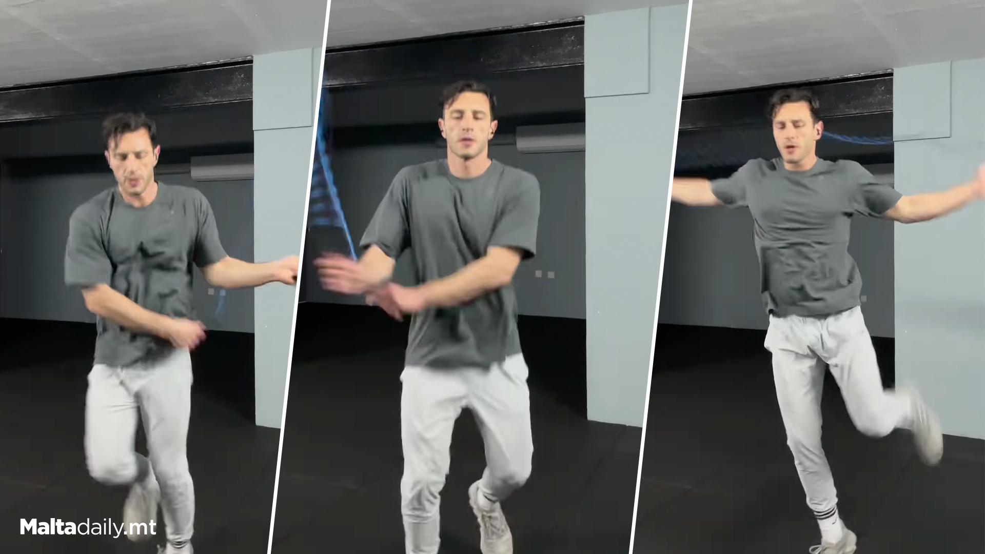 Maltese Fitness Coach Shows Off His Rope Jumping Skills