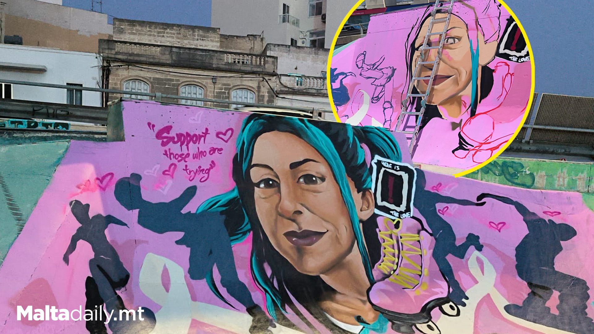 Andy Rios Muralist Behind The Scenes Of The Making Of Laura’s Rio’s Mural