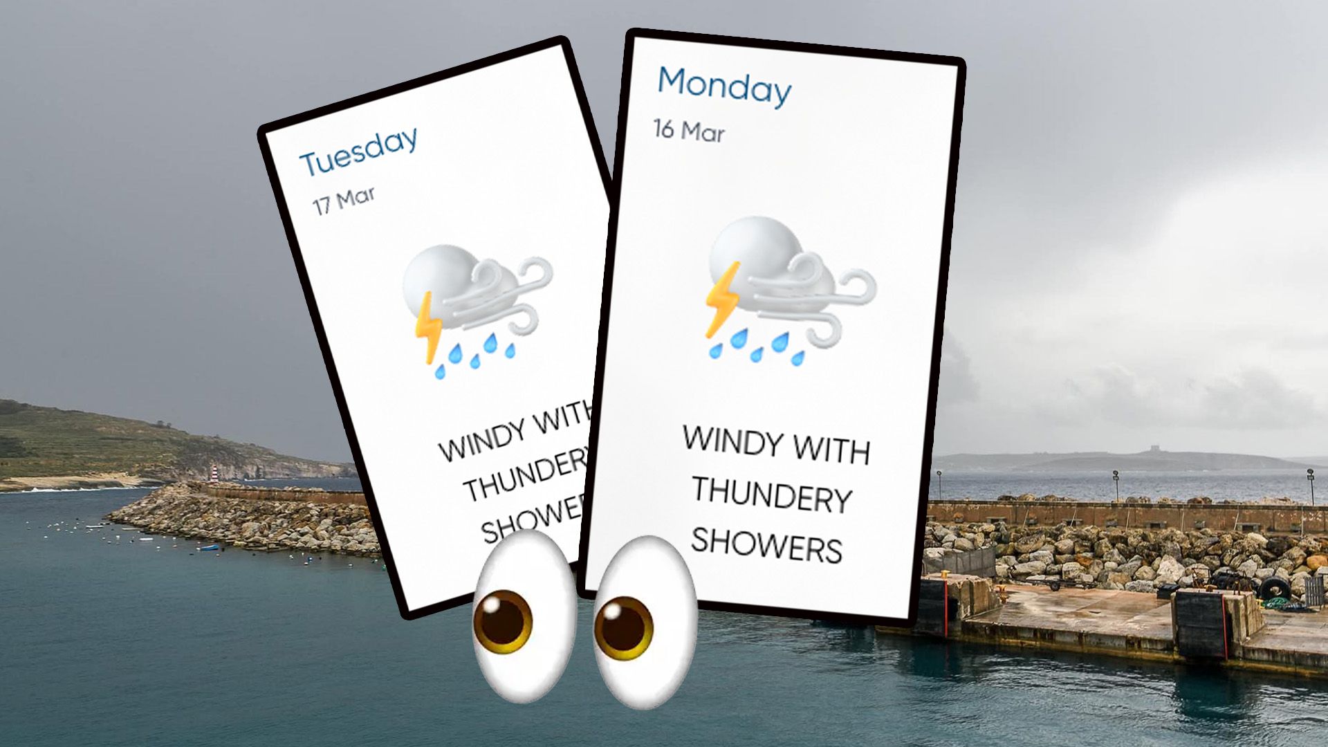 Thundery Showers & Strong Winds Warning for Malta
