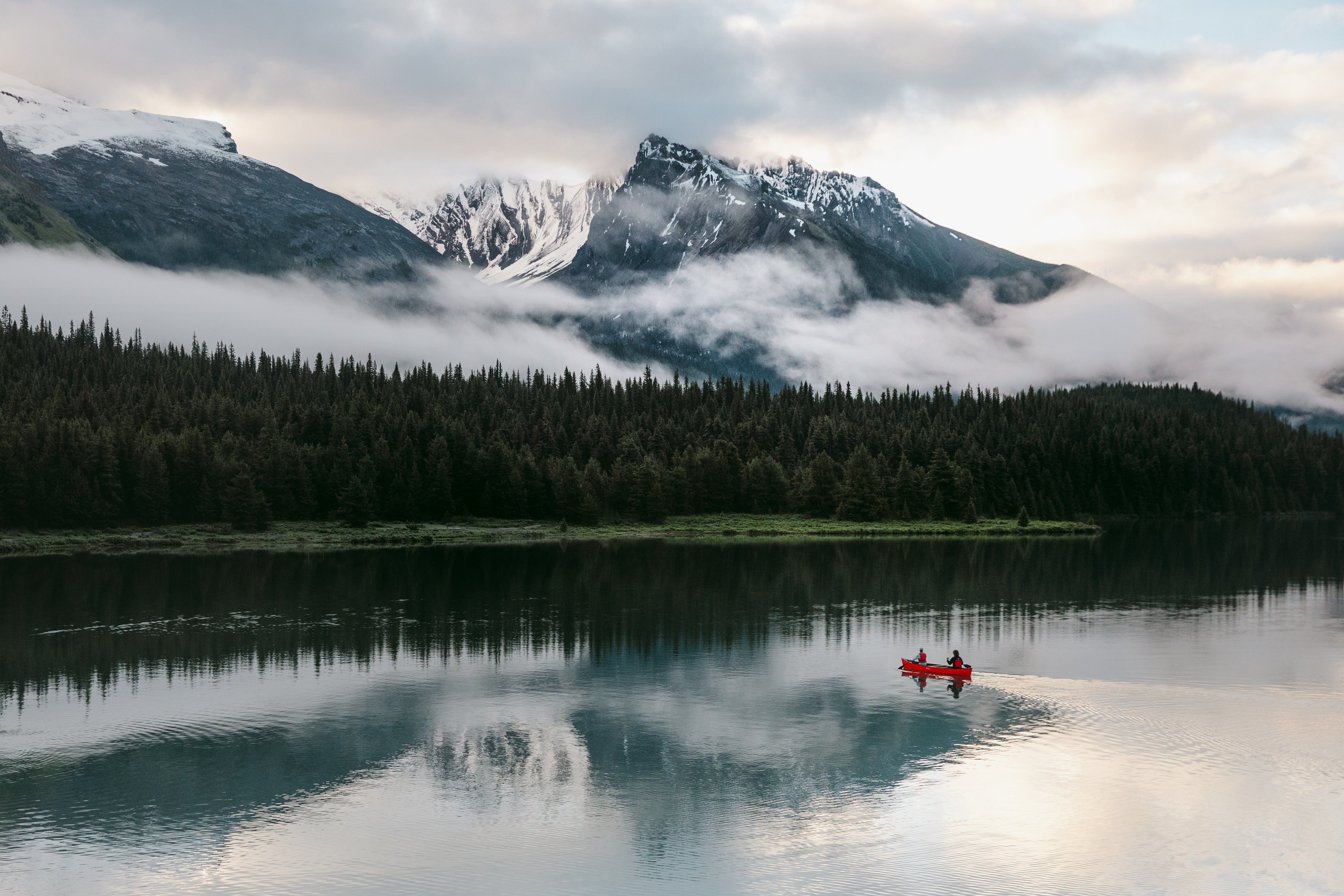 Pursuit Canoeing Maligne Lake Mike Seehagel