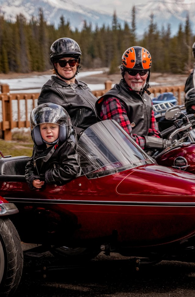 Jasper Motorcycle Tours Mom and kid