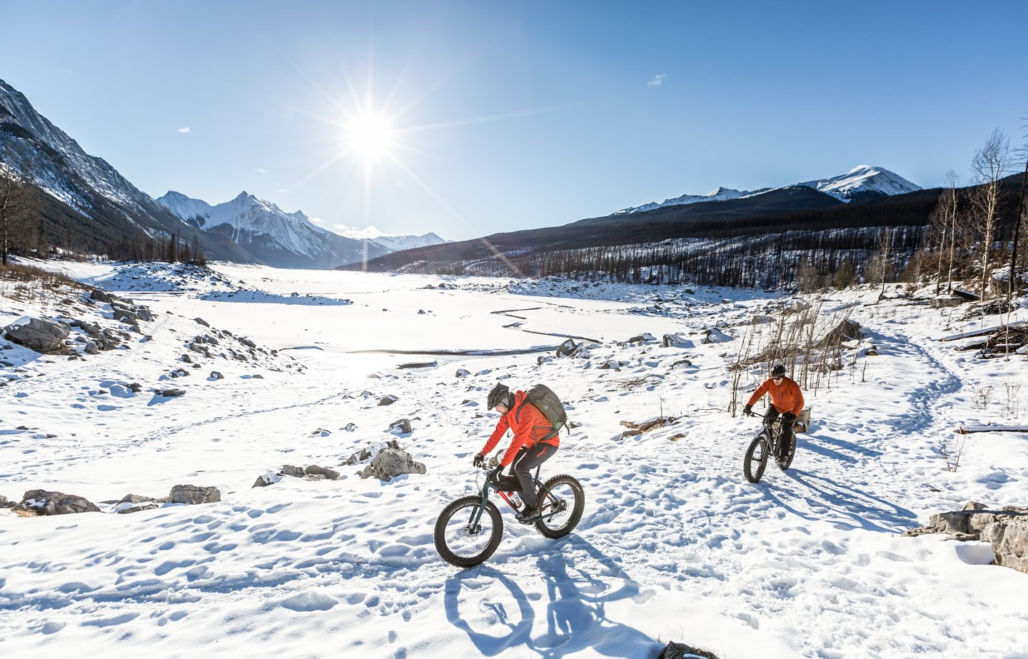 fat bike frozen lake