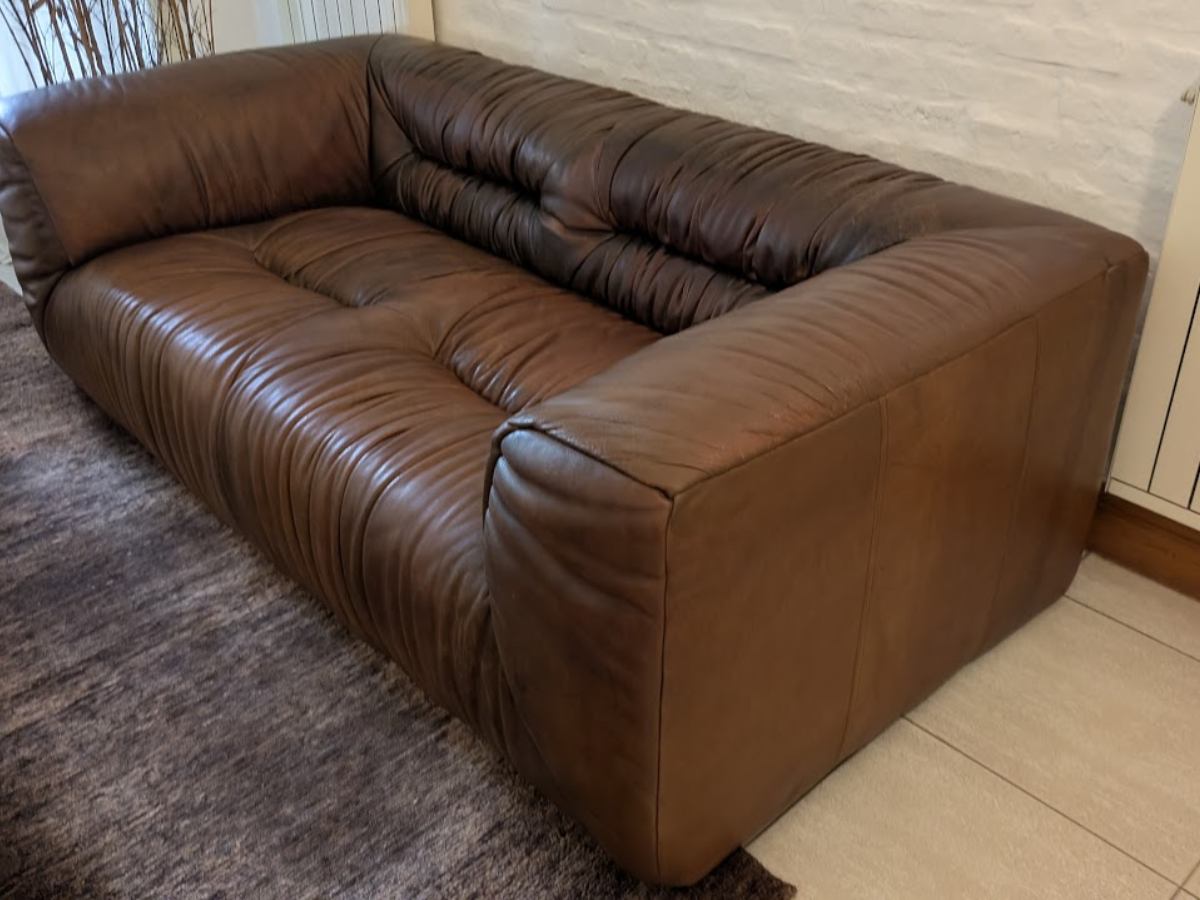 Sillón Landmark de cuero - Después