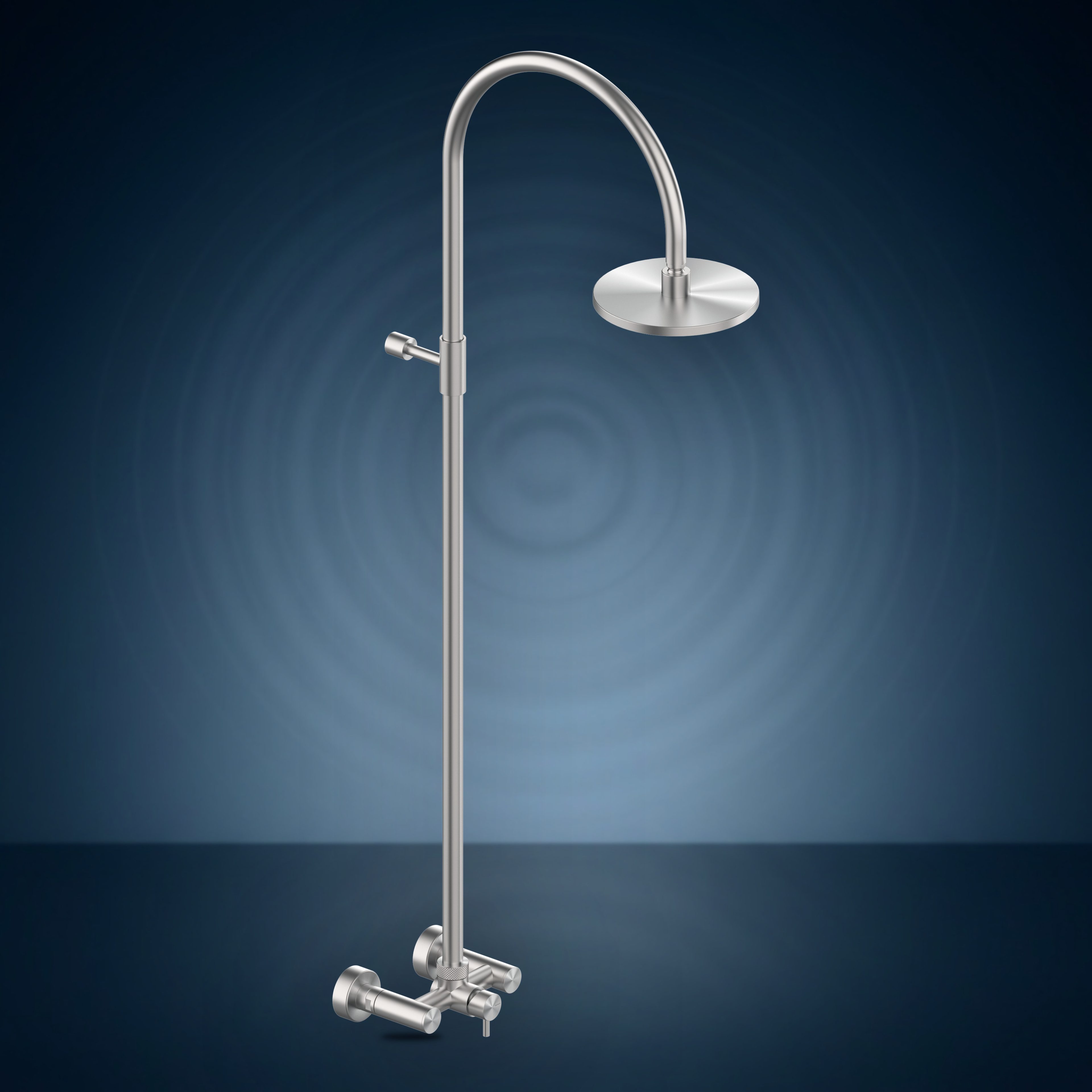 Miscelatore esterno con colonna doccia e soffione S06 Ø200 mm W983, collezione Origo