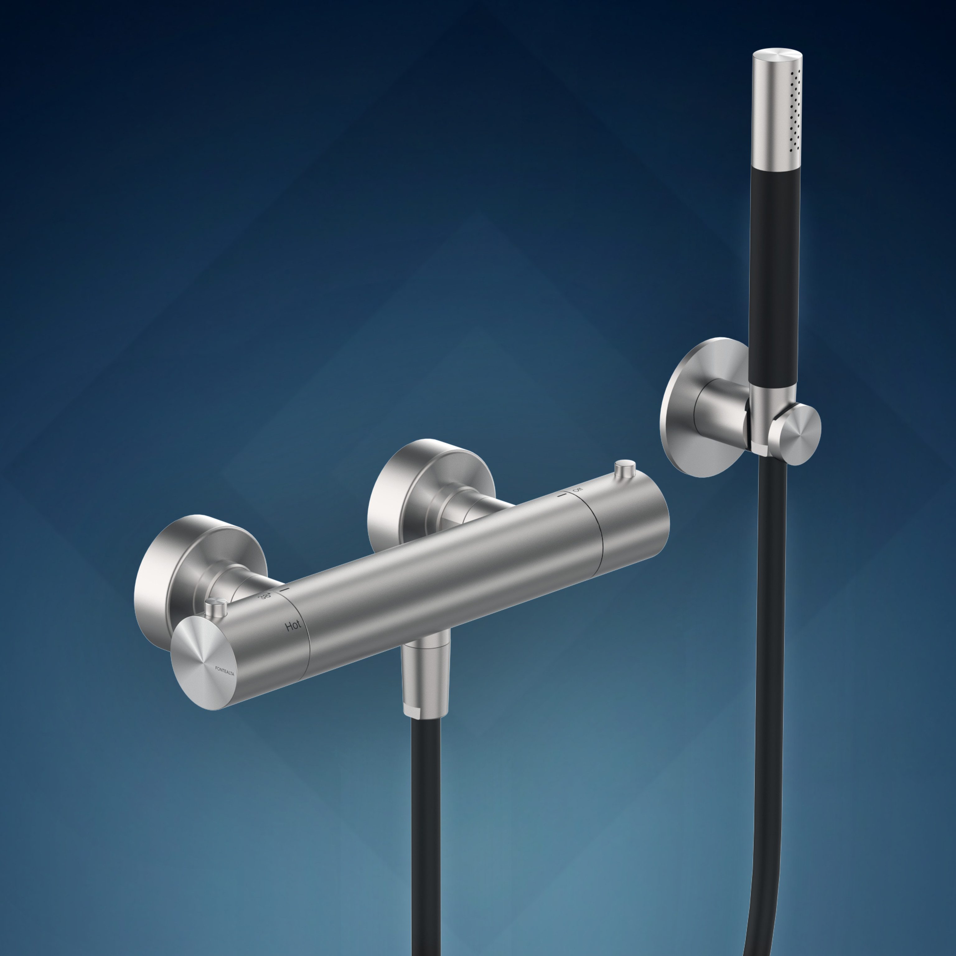 Miscelatore termostatico esterno con kit doccia WX4A6.SK, collezione Boss