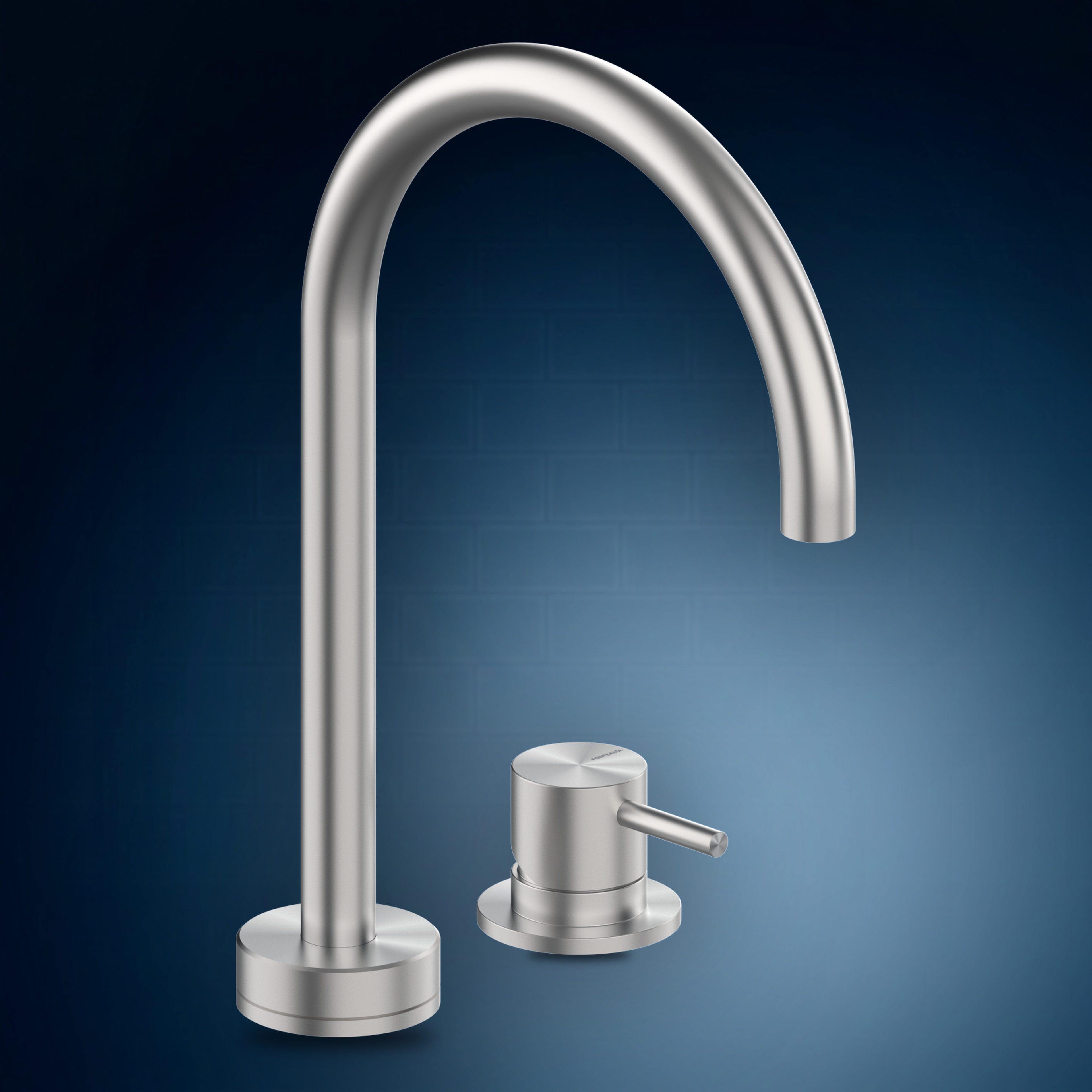 Batteria da lavello, con miscelatore e bocca girevole K2M.O, collezione Kitchen
