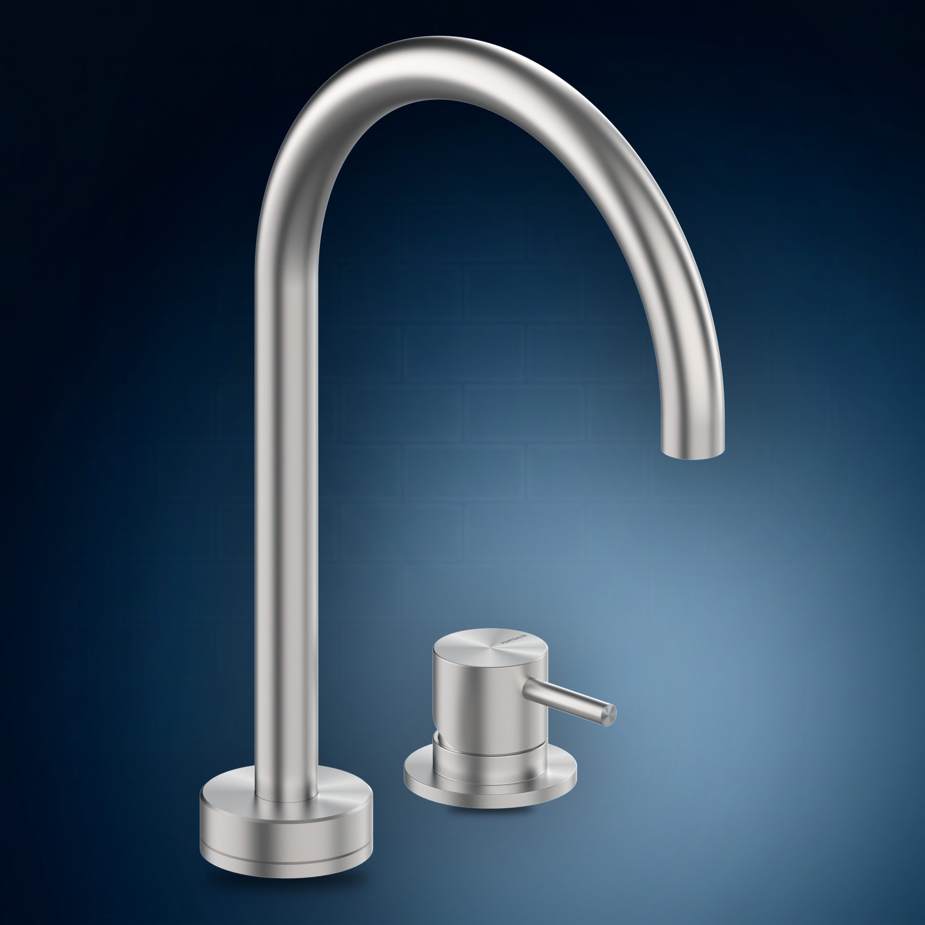 Batteria da lavello, con miscelatore e bocca girevole K2M.O, collezione Kitchen