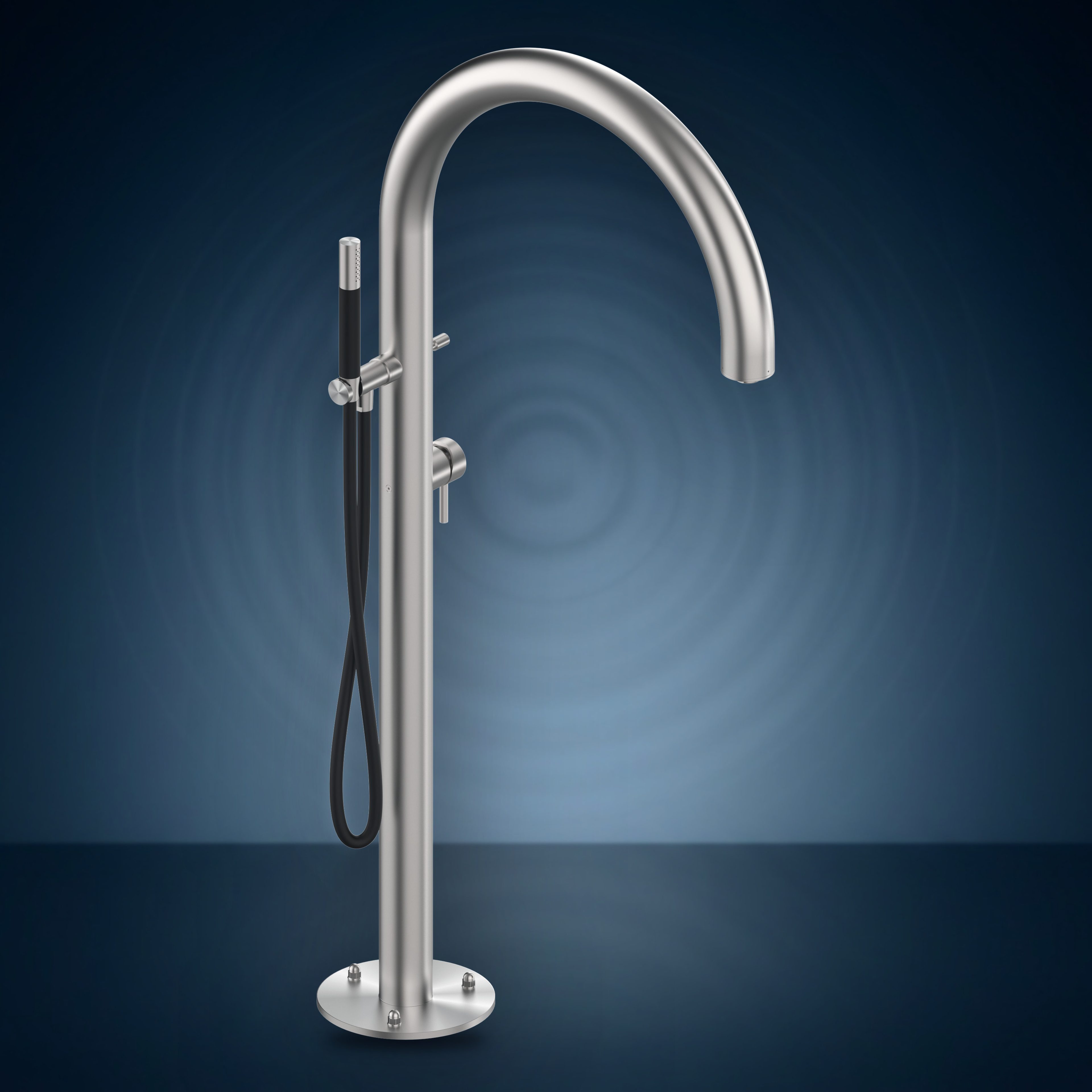Colonna High-Flow per vasca con miscelatore e doccetta C60V.HF.ME, collezione Origo